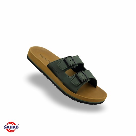 Шлёпанцы мужские SAHAB S595MK (42 - 47) MONO COLOR S595MK_GREEN - фото 6983