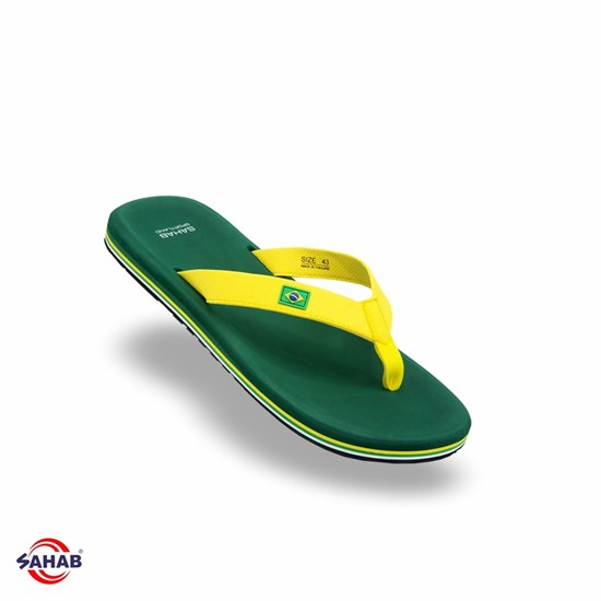 Вьетнамки мужские SAHAB S576MVA GREEN-YELLOW (40 - 45) MONO COLOR S576MVA_GREEN-YELLOW
